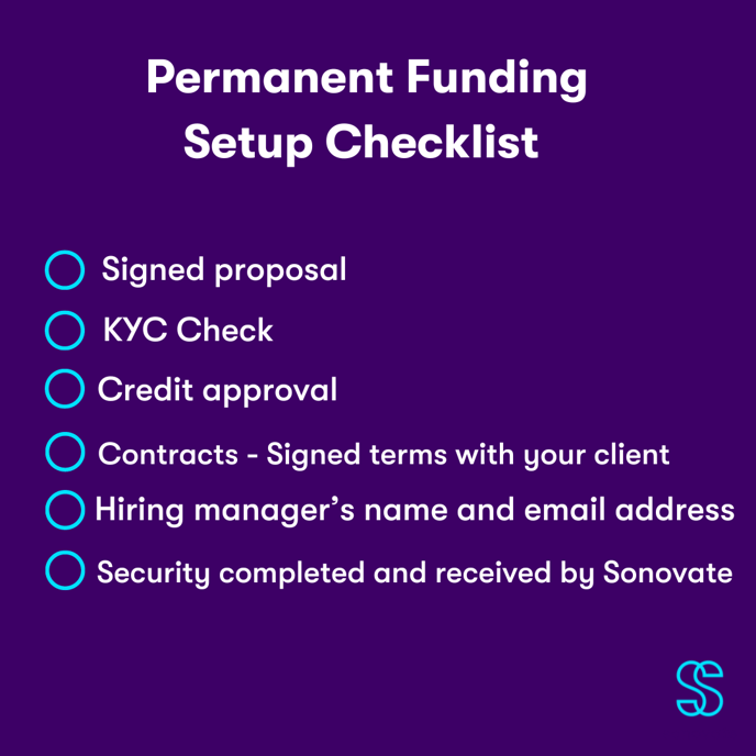 Account setup checklist